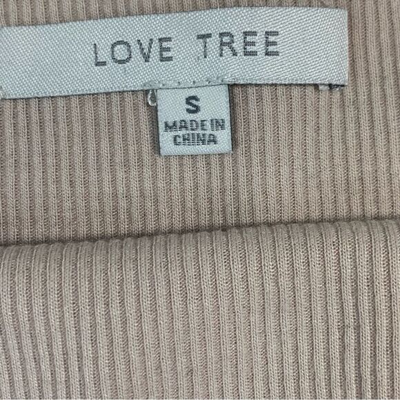 LOVE TREE Cropped Tank Top Tan Size Small - Picture 3 of 6